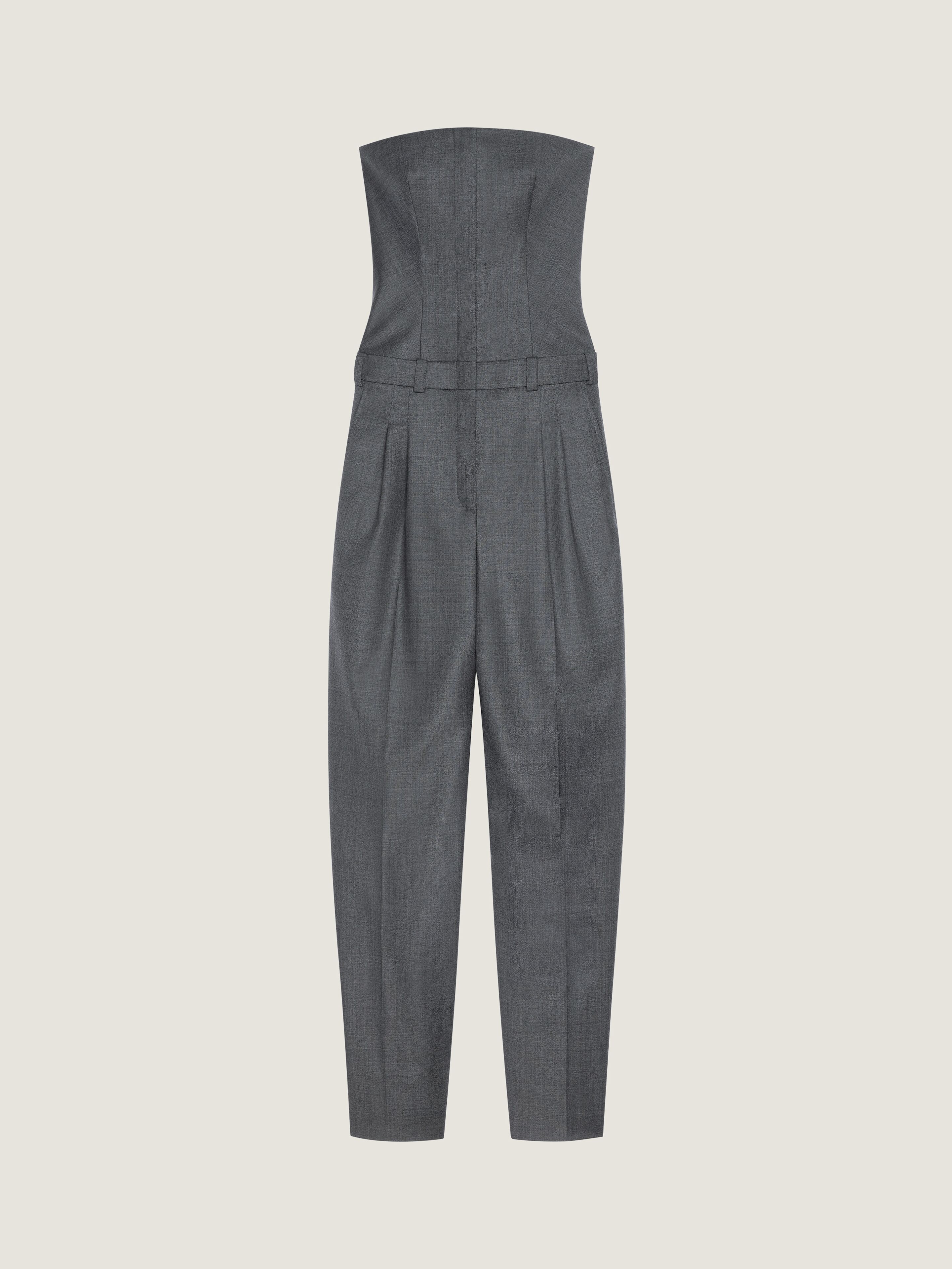 Bullet bustier tailored all-in-one in wool